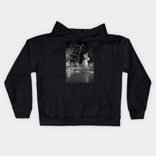 Fountain At Night Kids Hoodie